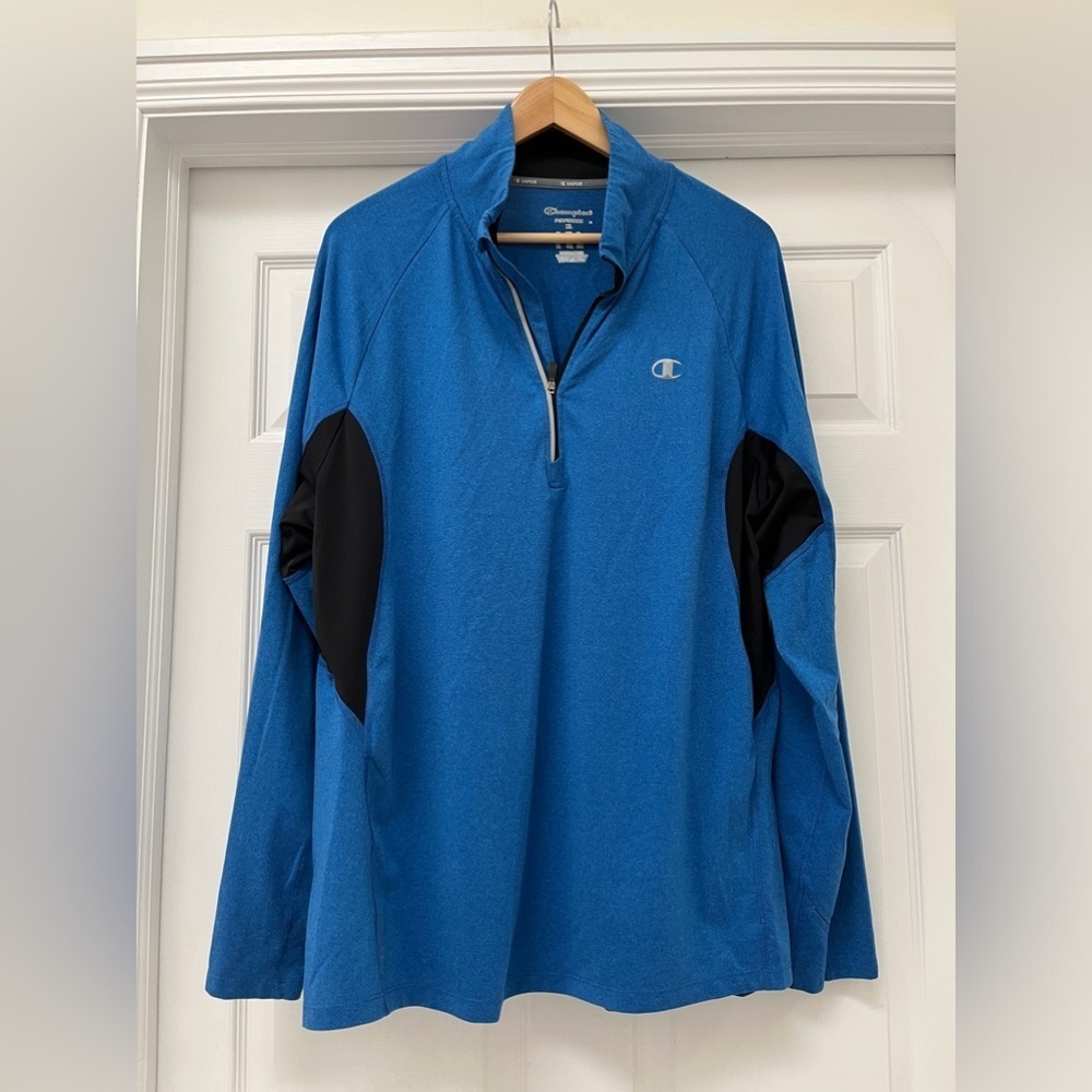 Champion Men's Size X-Large ¼ Zip Long Sleeve Shirt